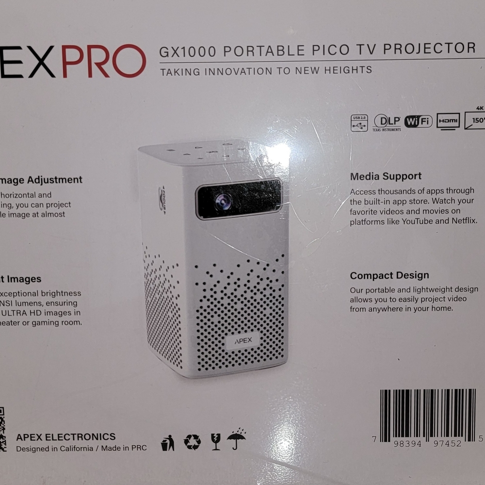ApexPro GX1000 Portable Projector - Picture 2 of 2